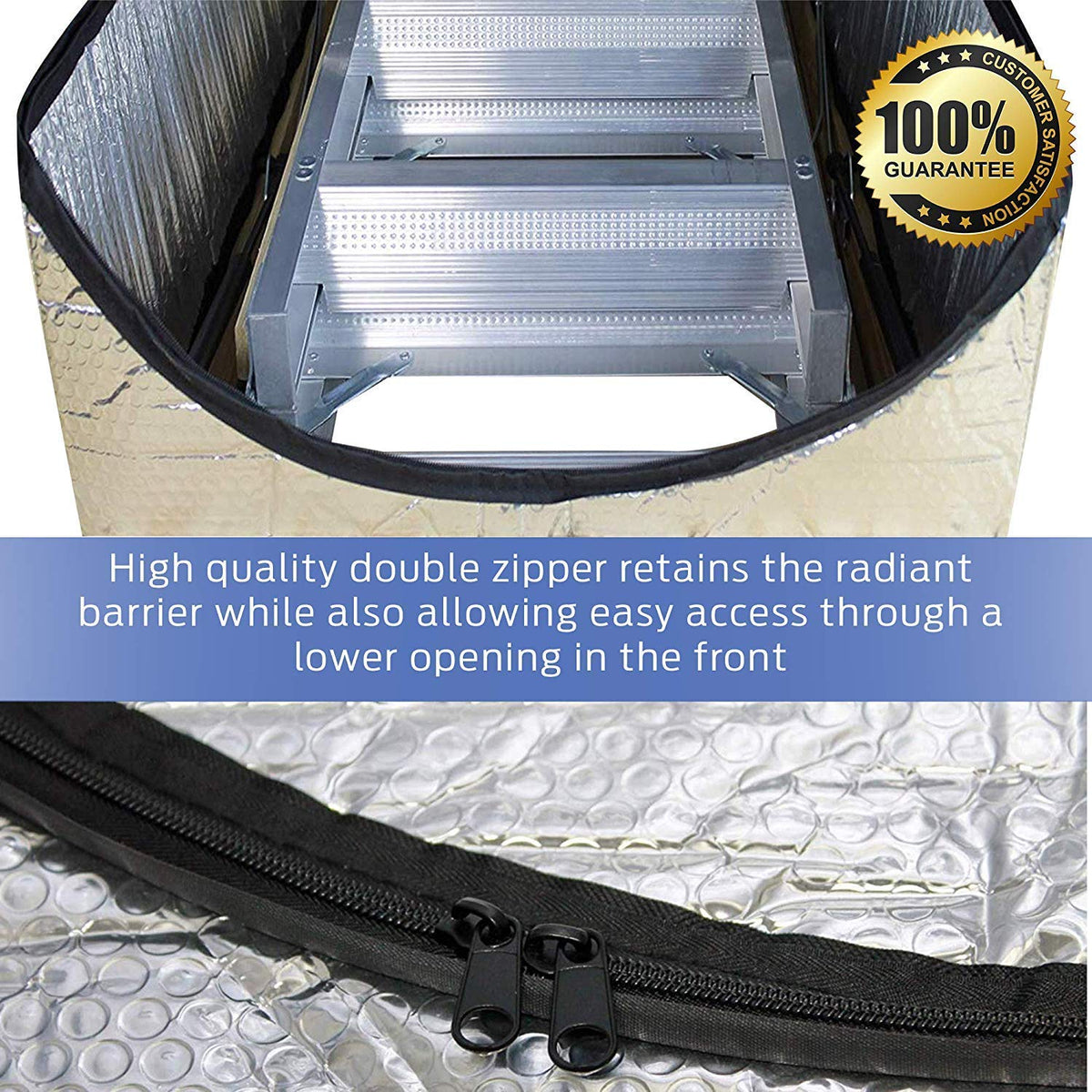 Bevel Energy radiant heat reflection panel highlights summer cooling benefits.
