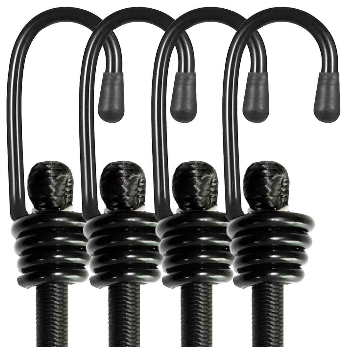 BEXSLE Bungee Cords 2m packaging showing no odor and four-pack convenience