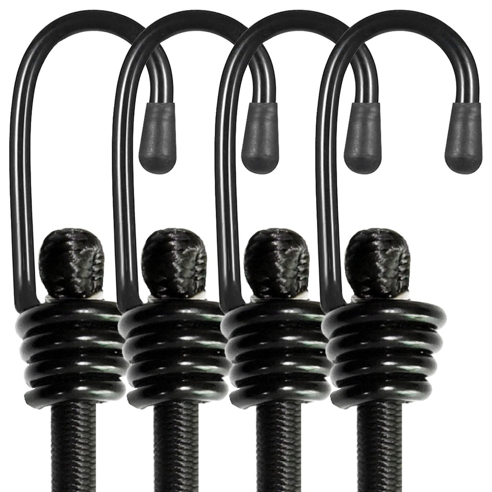 BEXSLE Bungee Cords 2m packaging showing no odor and four-pack convenience