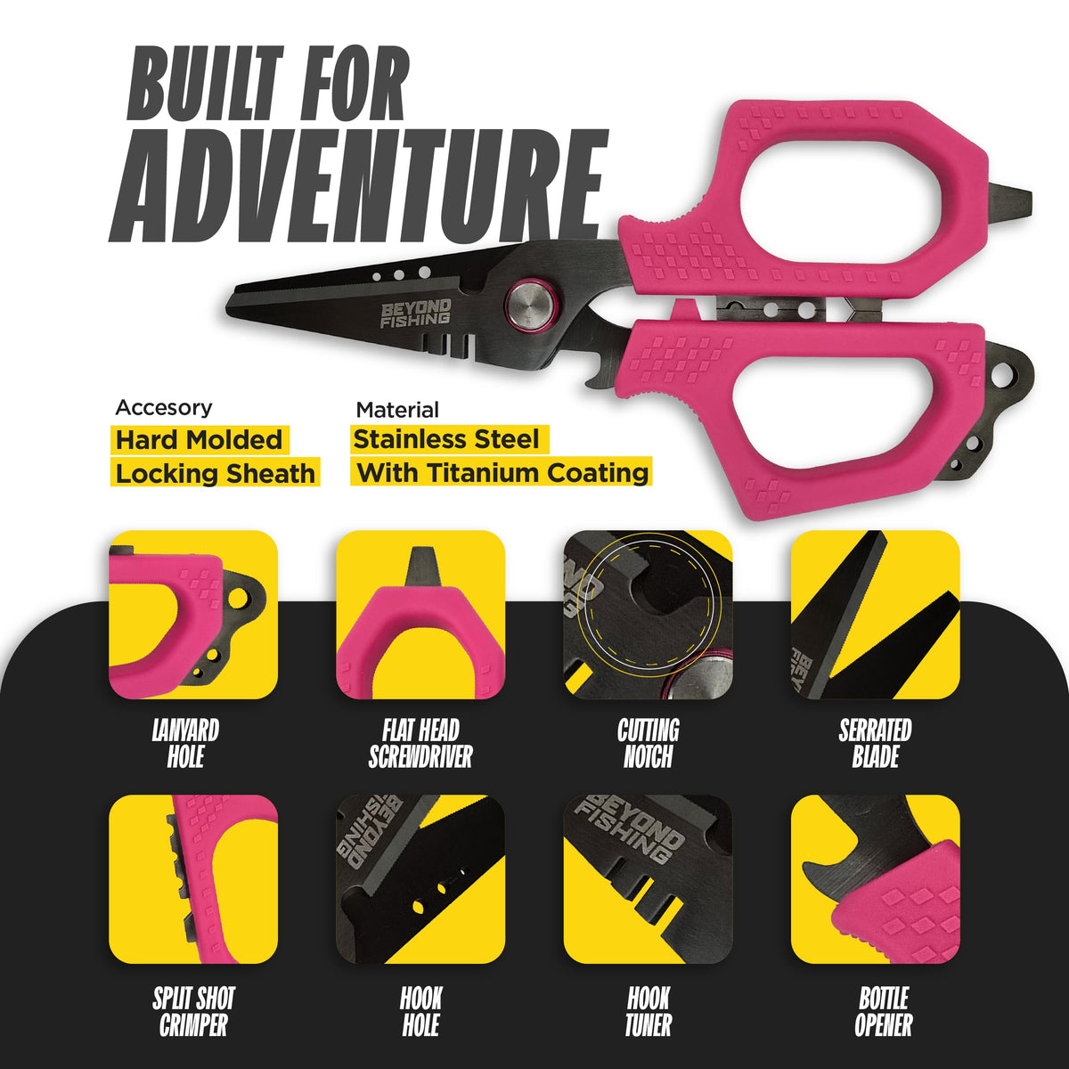 Beyond Braid Pro Shears serrated stainless blades for tough lines