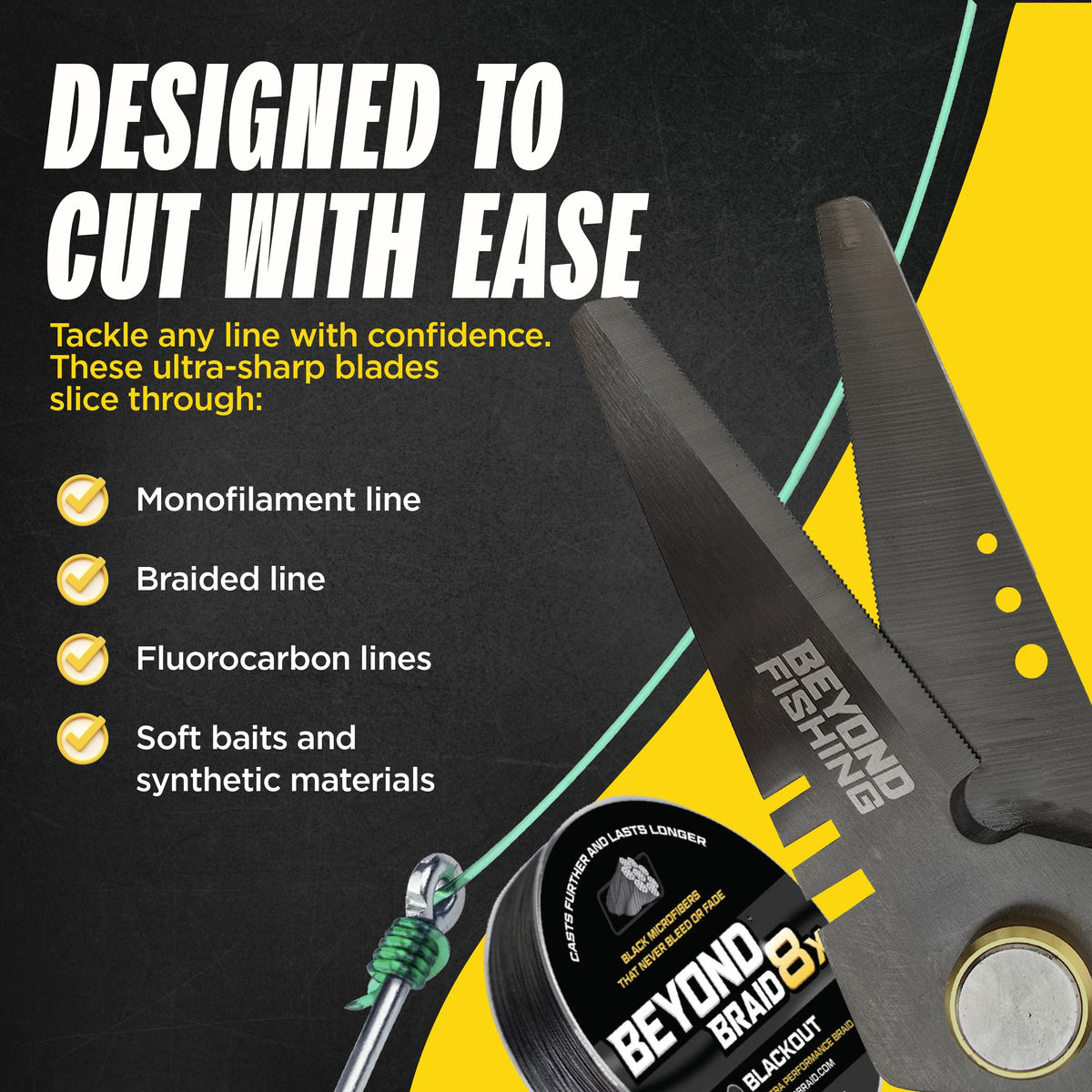 Beyond Braid stainless blades perform well in saltwater environments