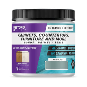 Beyond Paint bottle pour demonstrates an easy refinishing start