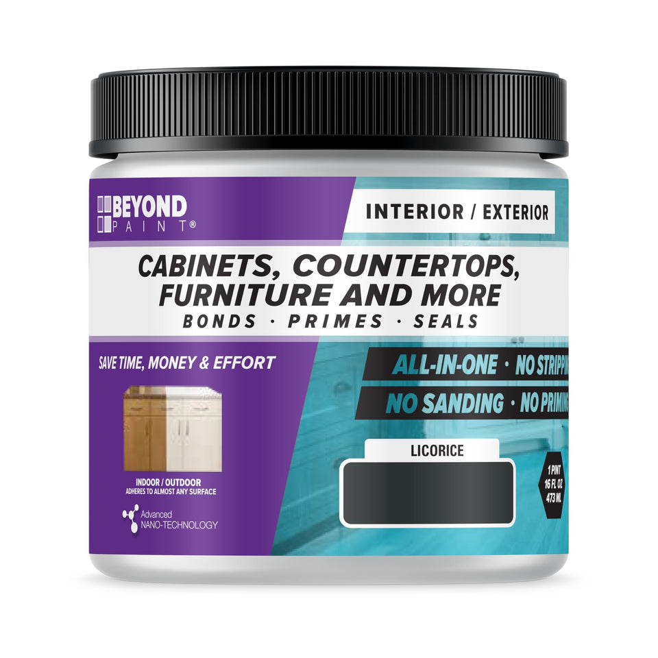 Beyond Paint charcoal countertop pint ready for a durable, washable kitchen surface.
