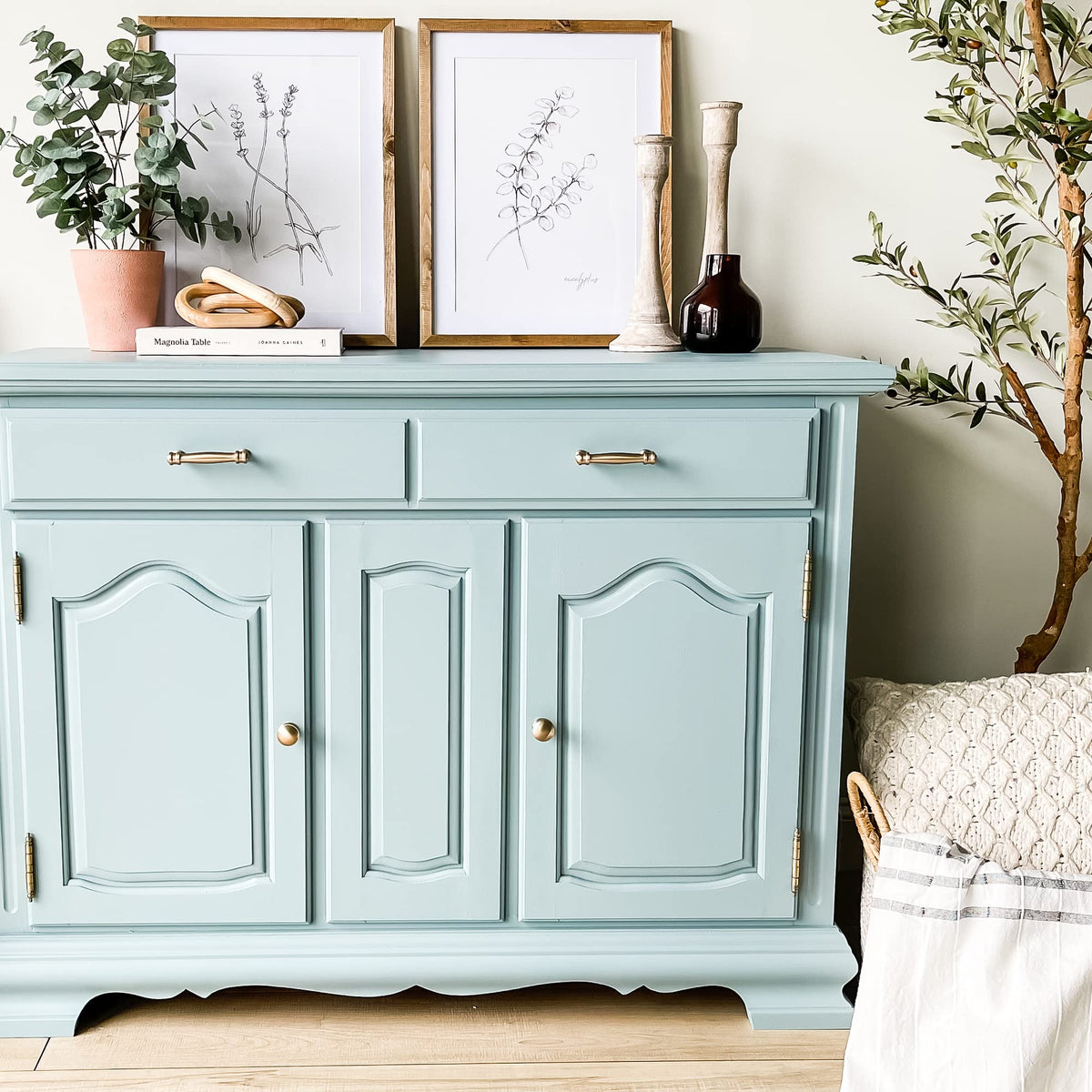 Beyond Paint Nantucket matte finish on a cabinet for a quick upgrade
