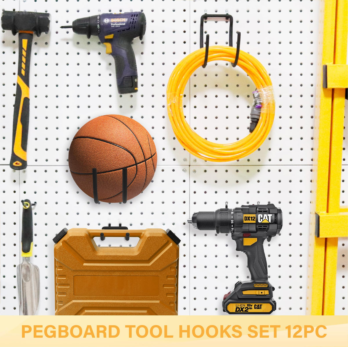 BFPeaky versatile hook shapes suitable for garage, workshop, and craft spaces.