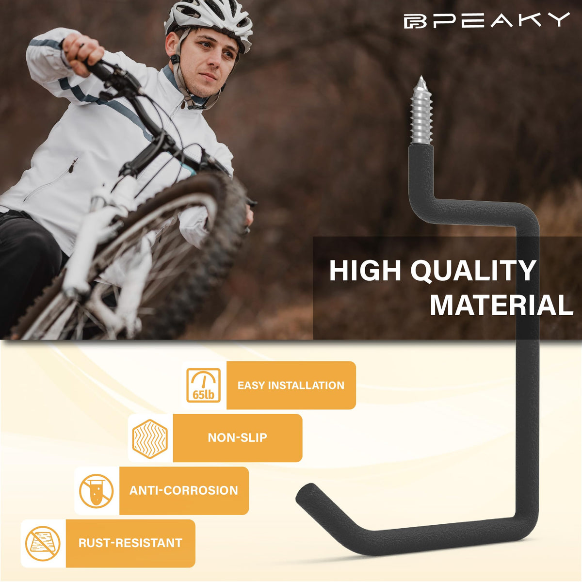 BFPeaky threaded-head design enables easy screw-in installation into wood.