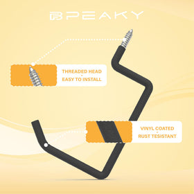 BFPeaky vinyl-coated tool hook resists rust and protects tools from scratches.