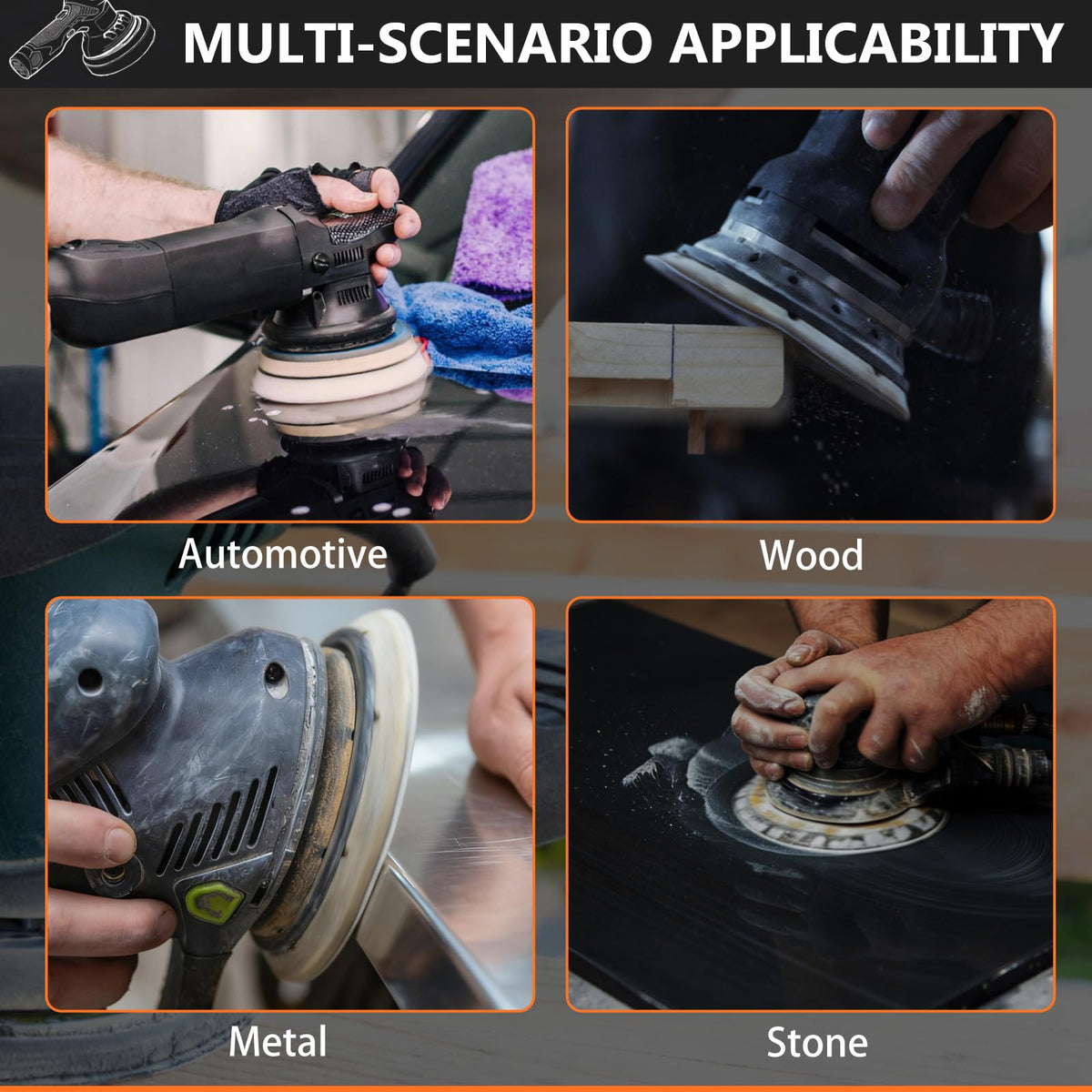 BFZRDT 5-inch disc with 1000 grit for polishing wood, metal, and ceramics.