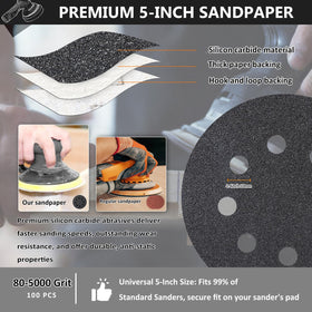 BFZRDT 5-inch disc with 120 grit for smoothing surfaces after shaping.