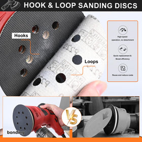 BFZRDT 5-inch disc with 400 grit for fine finishing with minimal clogging.