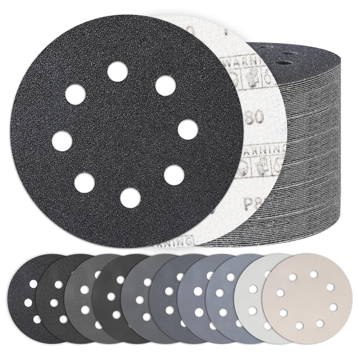 BFZRDT 5-inch disc with 80 grit for quick material removal on metal and wood.