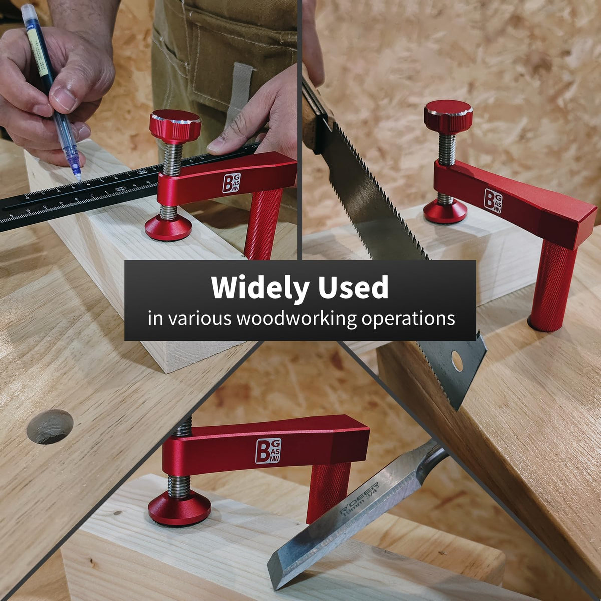 Durable metal BGASNW bench dog clamp for lasting performance.