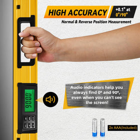 Bghdas Level features an audible indicator to confirm angles