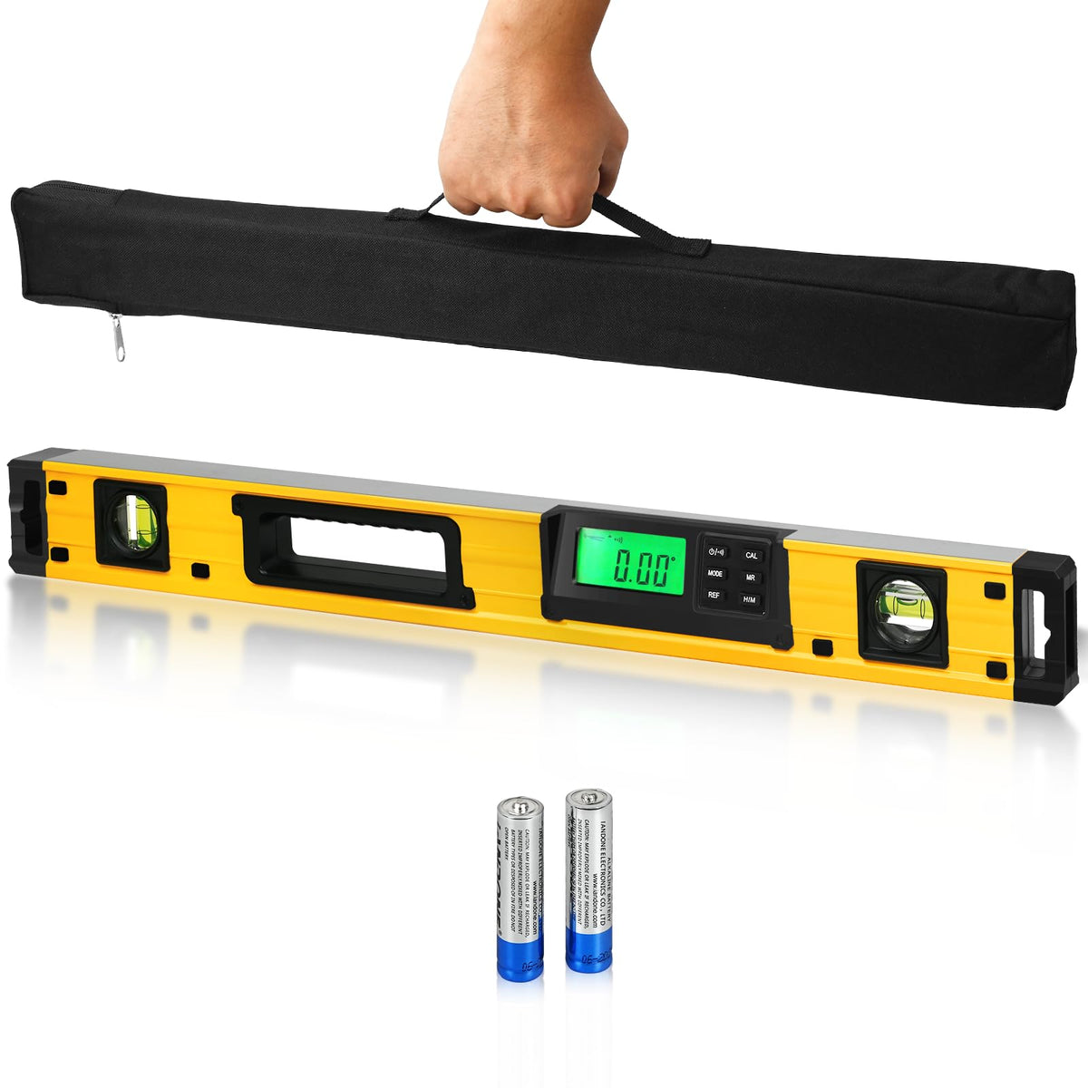 Bghdas 24-Inch Smart Digital Level with LCD screen for precise cabinetry alignment
