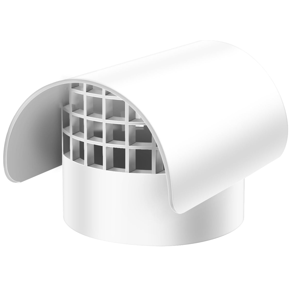 Bghdas 3in radon vent cap front view protects vent from rain and debris