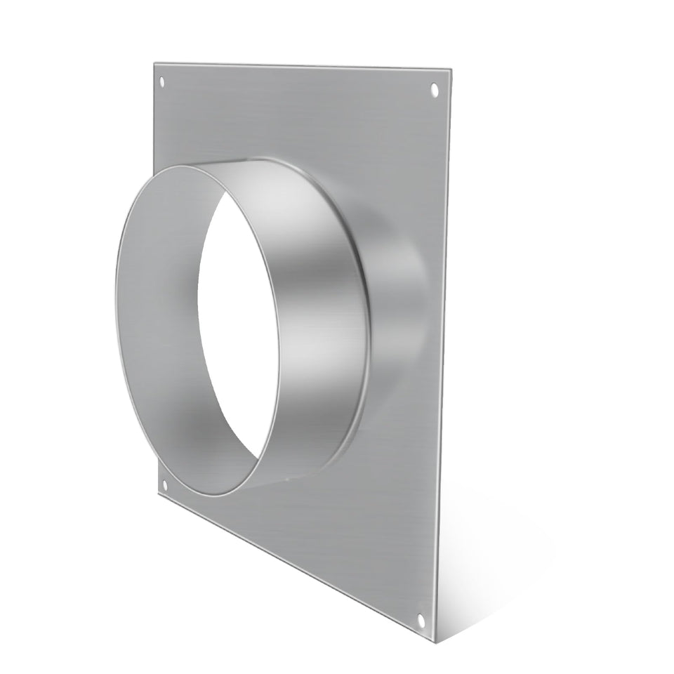 Bghdas 4-inch duct flange with square spigot for secure duct connections.