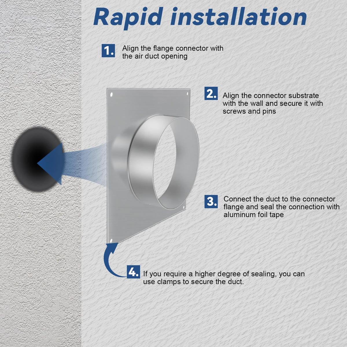 Bghdas attic crawlspace vent flange aiding moisture control.
