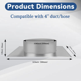 Bghdas 4-inch duct flange during installation with screws and sealant.