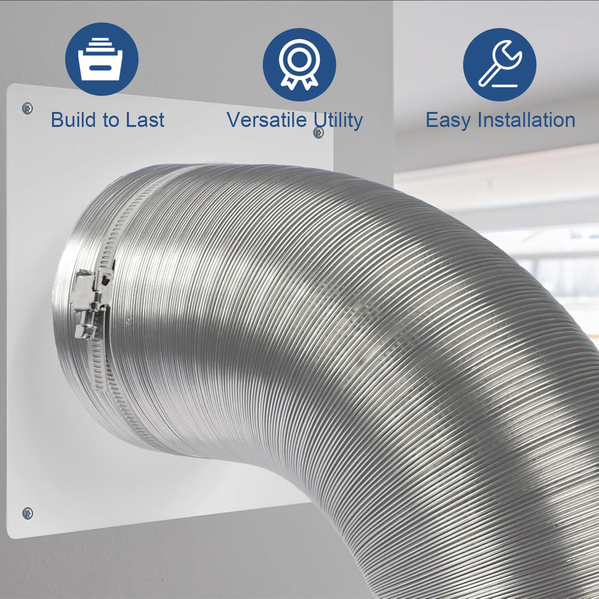Bghdas galvanized steel duct connector close-up showing durable construction.