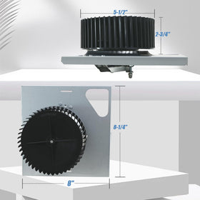 Nylon blower wheel detail on the S97015162 upgrade for smooth operation.