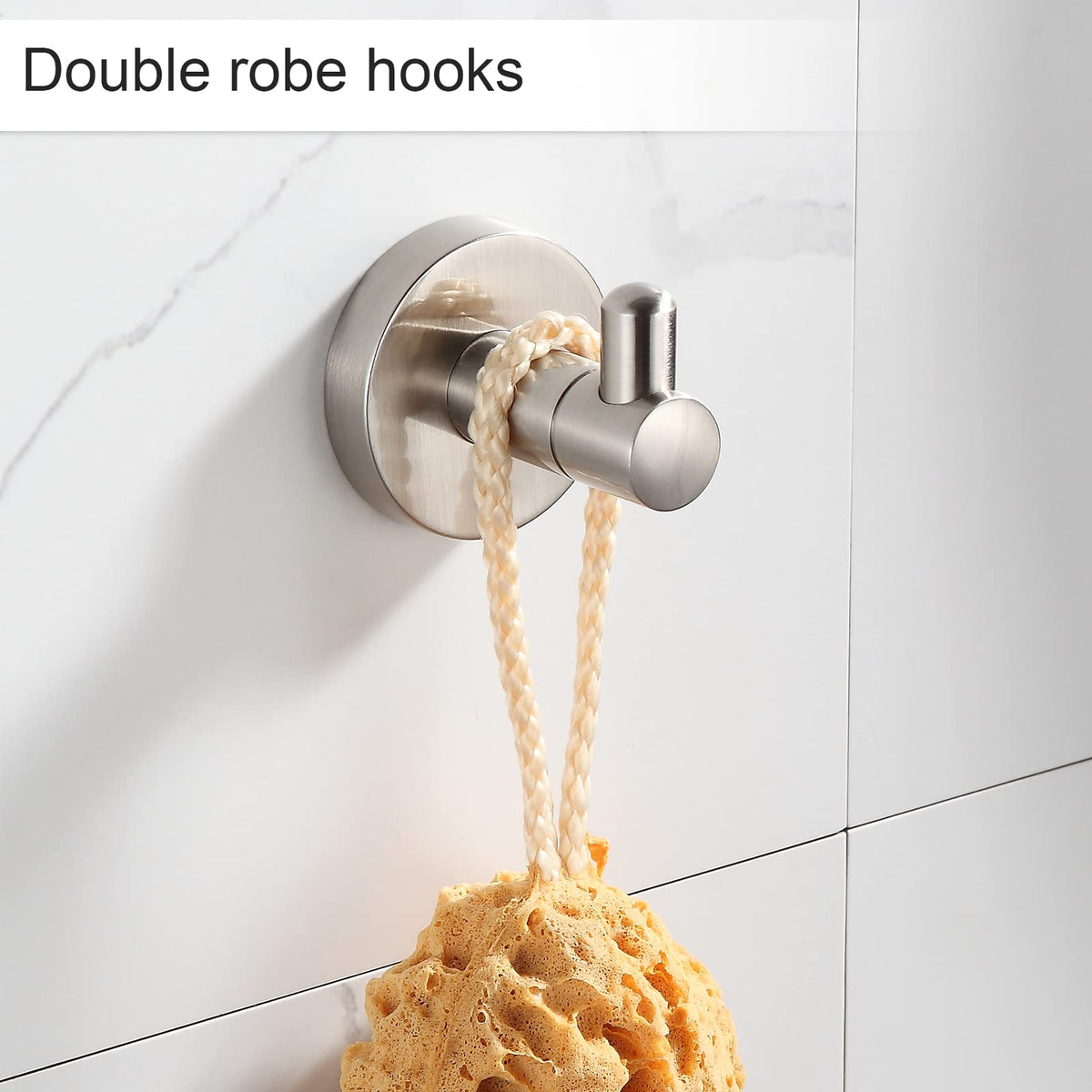 BGL brushed nickel finish enhances bathroom style while resisting moisture.