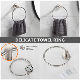 BGL brushed-nickel toilet paper holder with convenient roll access.