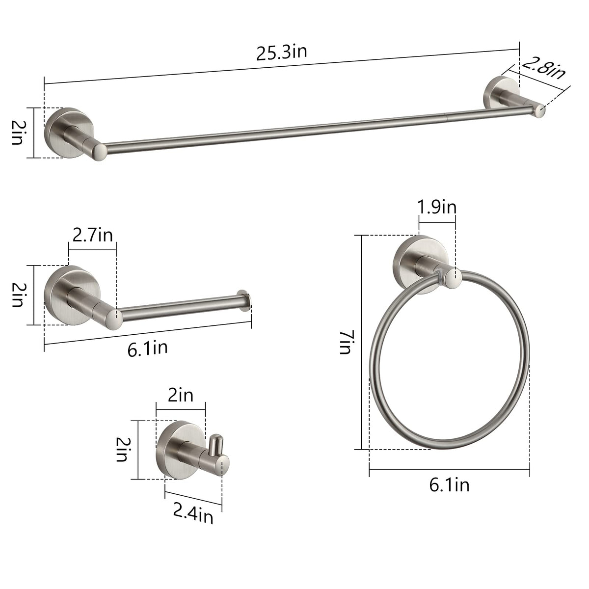 BGL heavy-duty construction promises reliable support for towels and accessories.