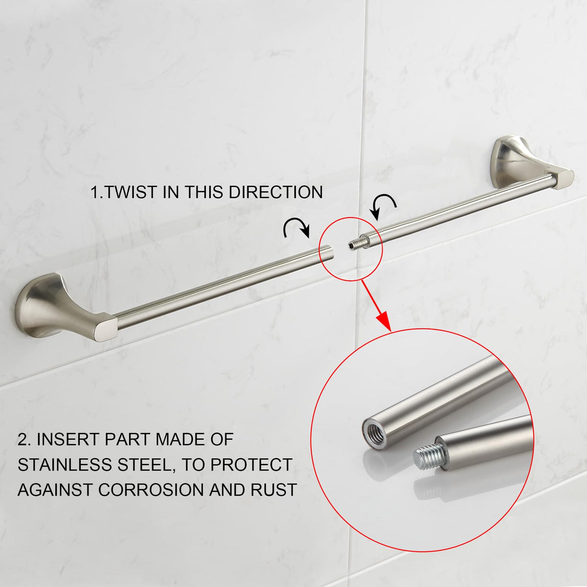 BGL corrosion-resistant zinc alloy construction supports long-lasting hardware.