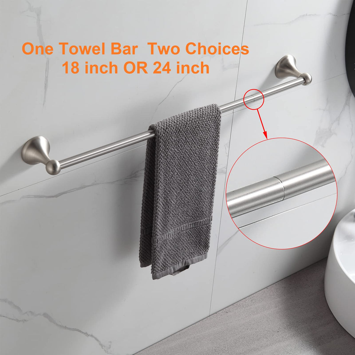BGL brushed nickel finish close-up shows durable, clean look