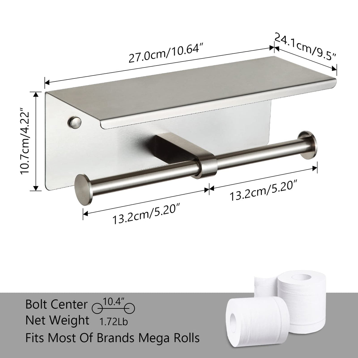 BGL corrosion resistant brushed nickel finish protects against moisture in humid bathrooms.