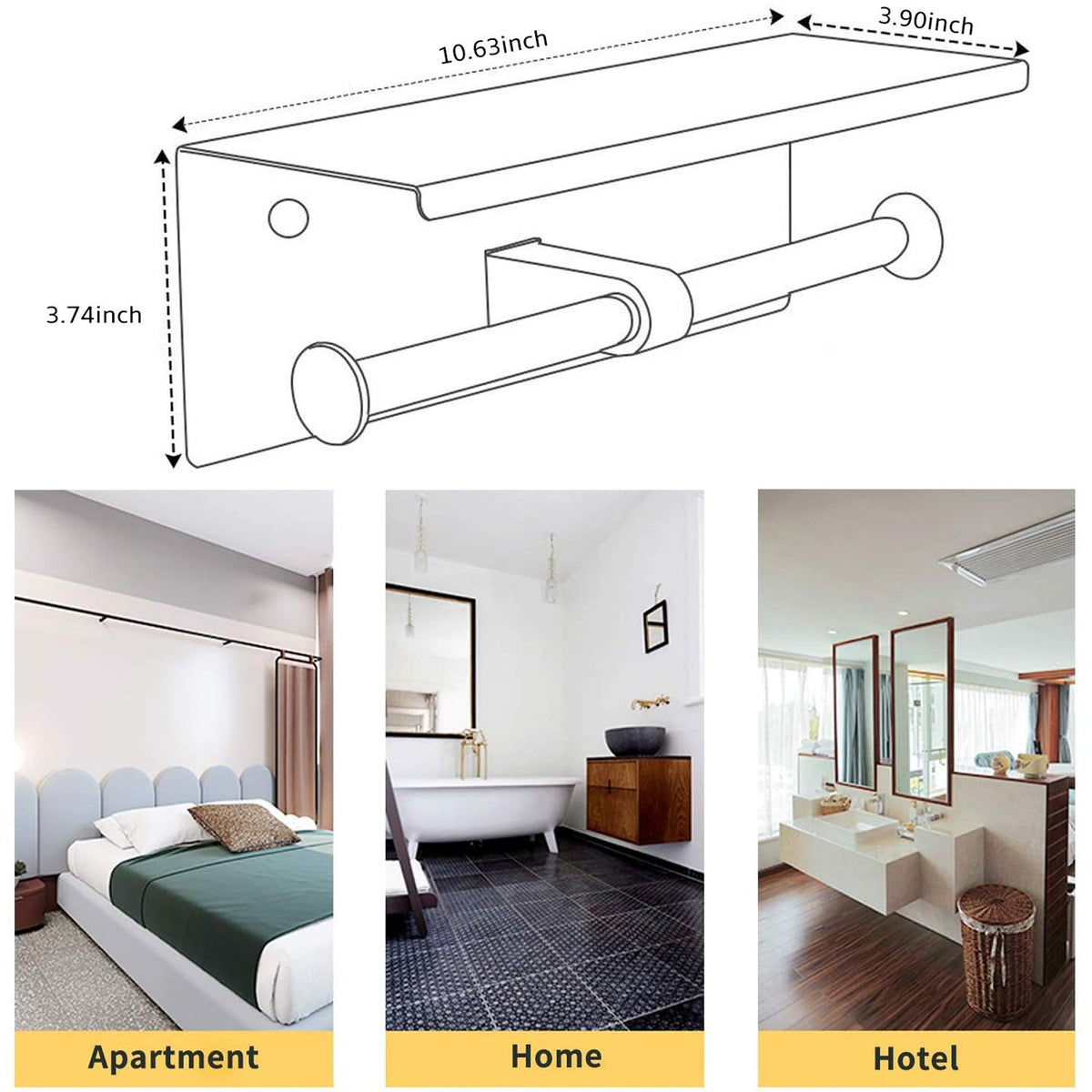 Includes easy-installation pack with concealed screws for quick setup.