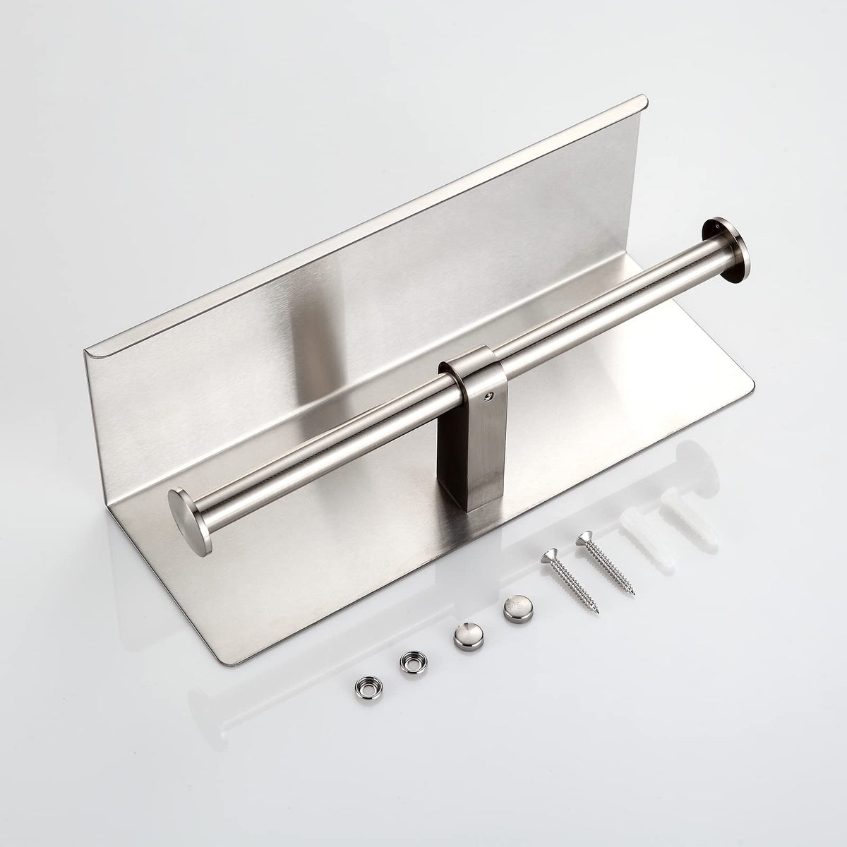 BGL top shelf provides convenient storage for phones, wipes, and small bathroom items.