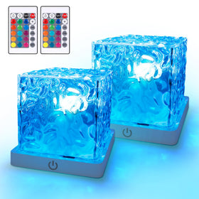 Bgmonster 2-pack rechargeable shower light with crystal shade adds a luxe bathroom ambience.