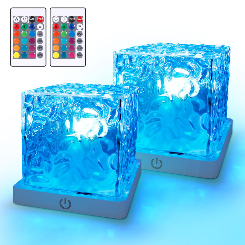Bgmonster 2-pack rechargeable shower light with crystal shade adds a luxe bathroom ambience.