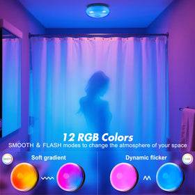 Bgmonster 2-pack shower light remote control for easy color and brightness adjustments.