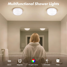 Bgmonster shower light remote control enables color changes from a distance
