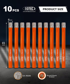 BGTEC 6mm hole saw focuses on precise starts for granite and tile projects.