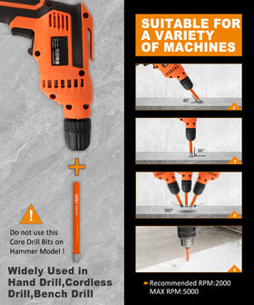 BGTEC granite and tile drilling demo shows clean holes and efficient chip removal.
