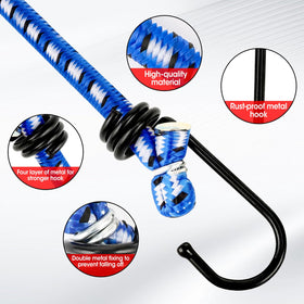 BGUP 42-pack 36in cords offer strong hold for tarps, tents, and gear on camping trips.