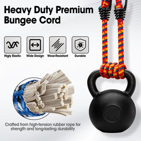 BGUP 42-pack 48in bungees provide extended reach for truck beds and bulky cargo.