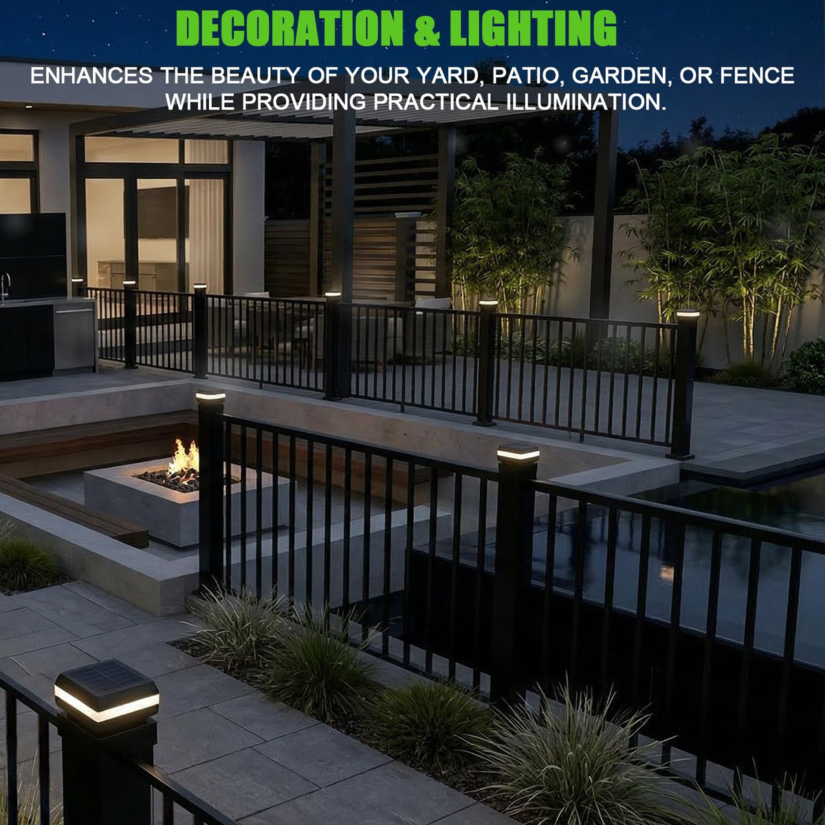 BH Railing 1-year warranty backs the solar post cap lights for confident use.
