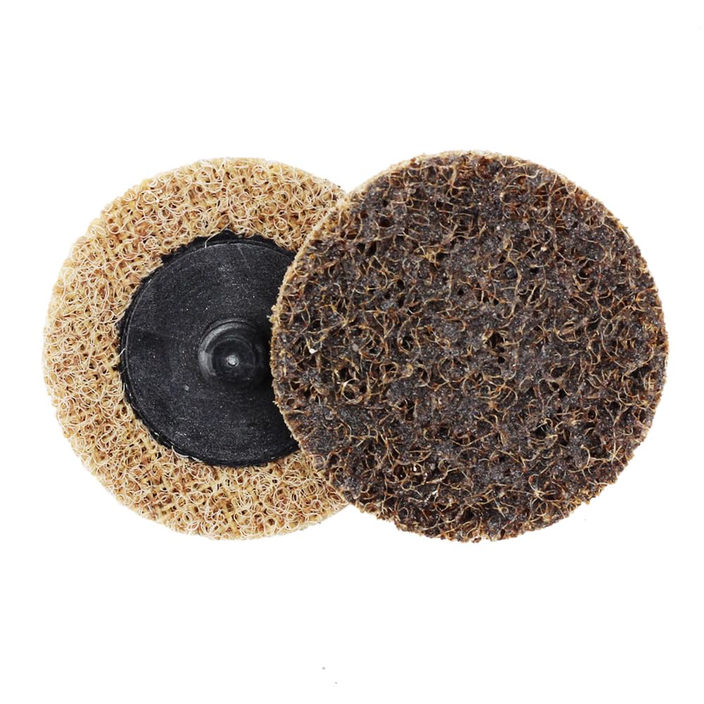 BHA 2 inch tan coarse disc on grinder for precise deburring