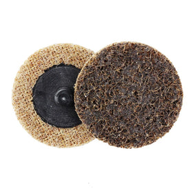 BHA 2 inch tan coarse disc on grinder for precise deburring