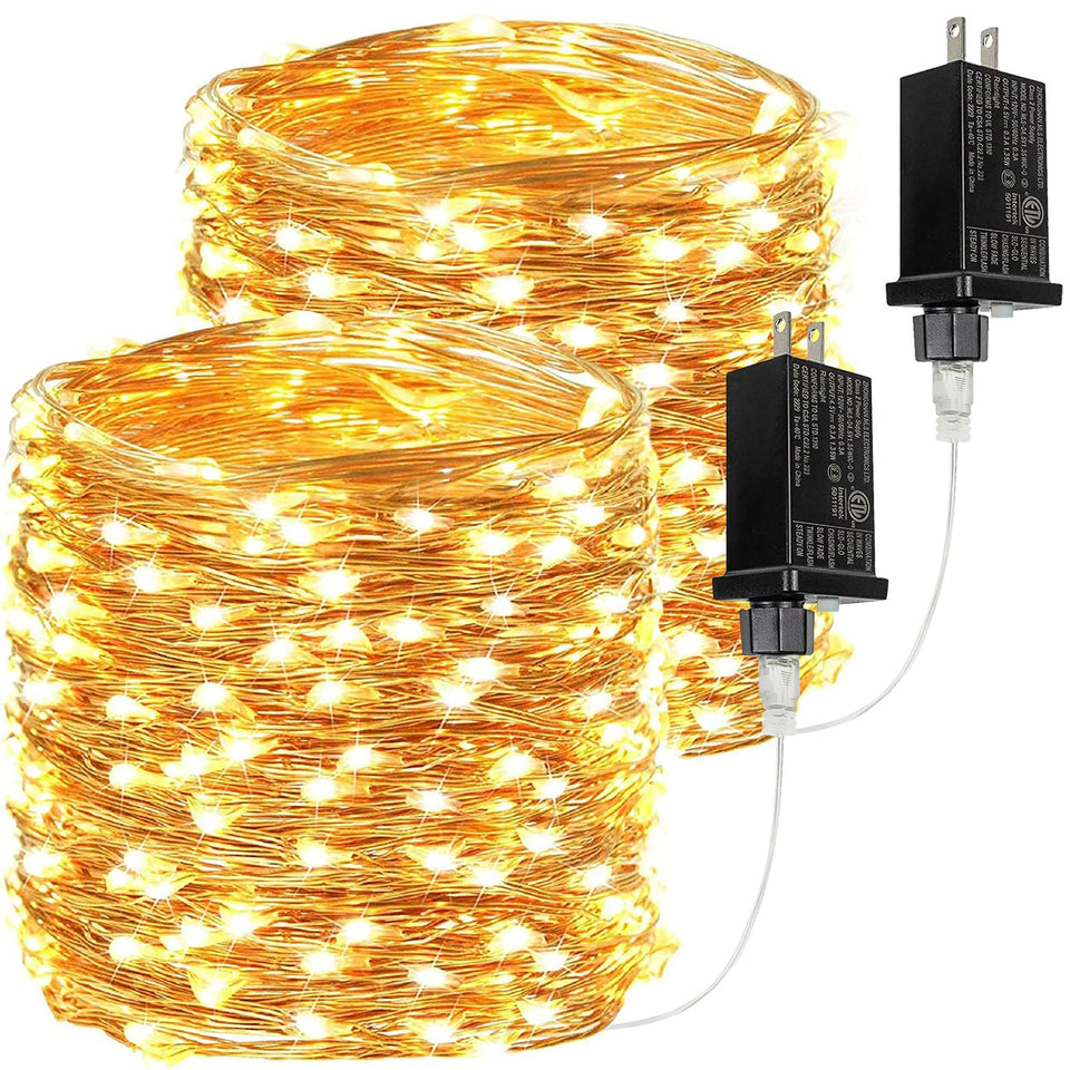 BHCLIGHT 66ft 200-LED warm white fairy lights glow softly for cozy indoor spaces