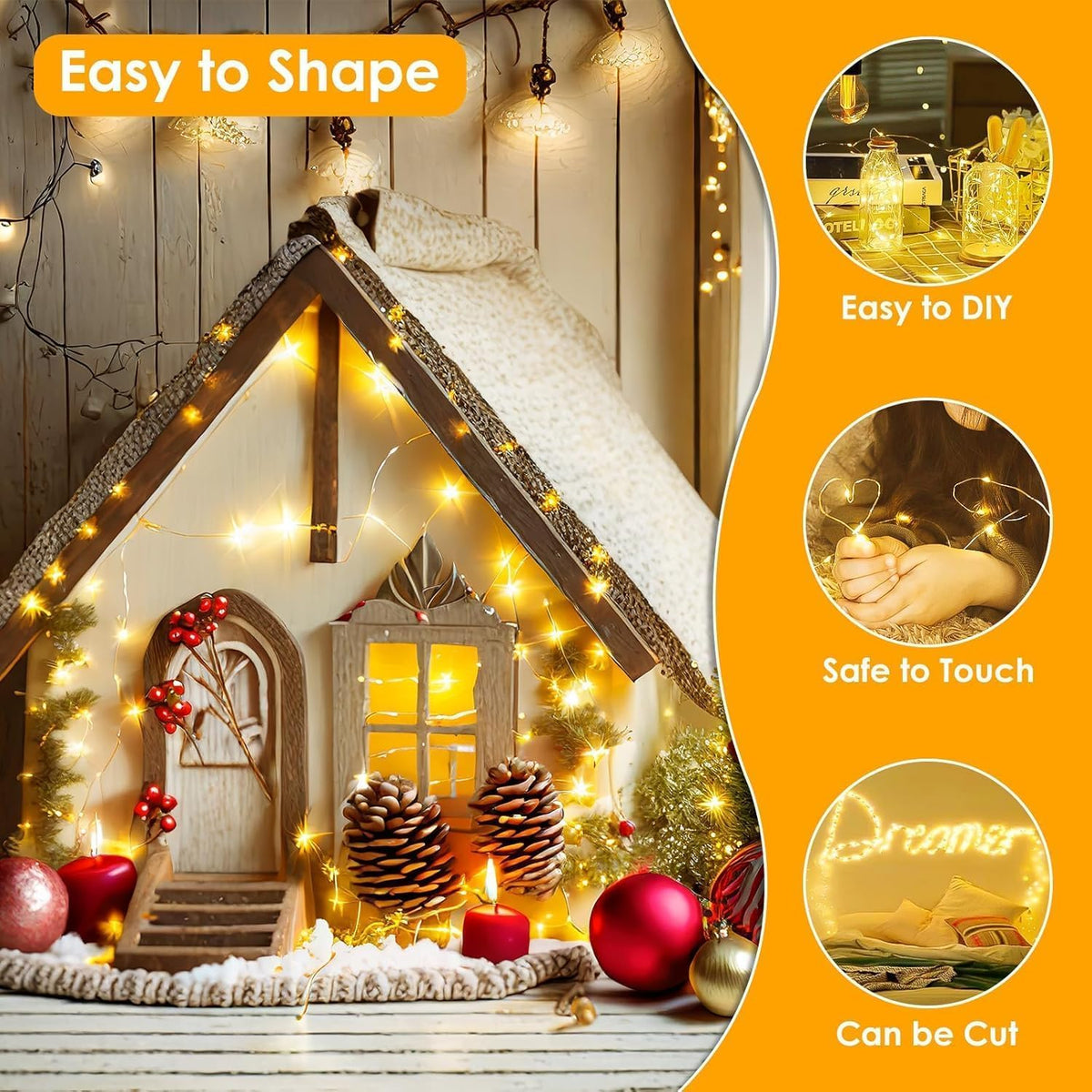 BHCLIGHT flexible copper wire lets you shape decorations around furniture