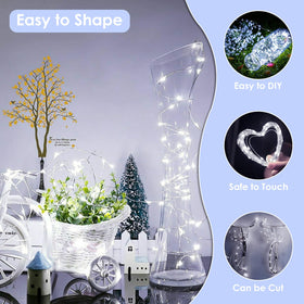BHCLIGHT Flexible copper wire lights easy to shape around furniture.