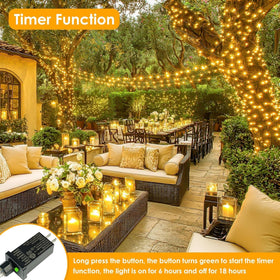 BHCLIGHT flexible copper-wire lights bend easily around furniture and plants