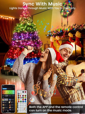 BHCLIGHT red white blue LED string lights for indoor and outdoor celebrations