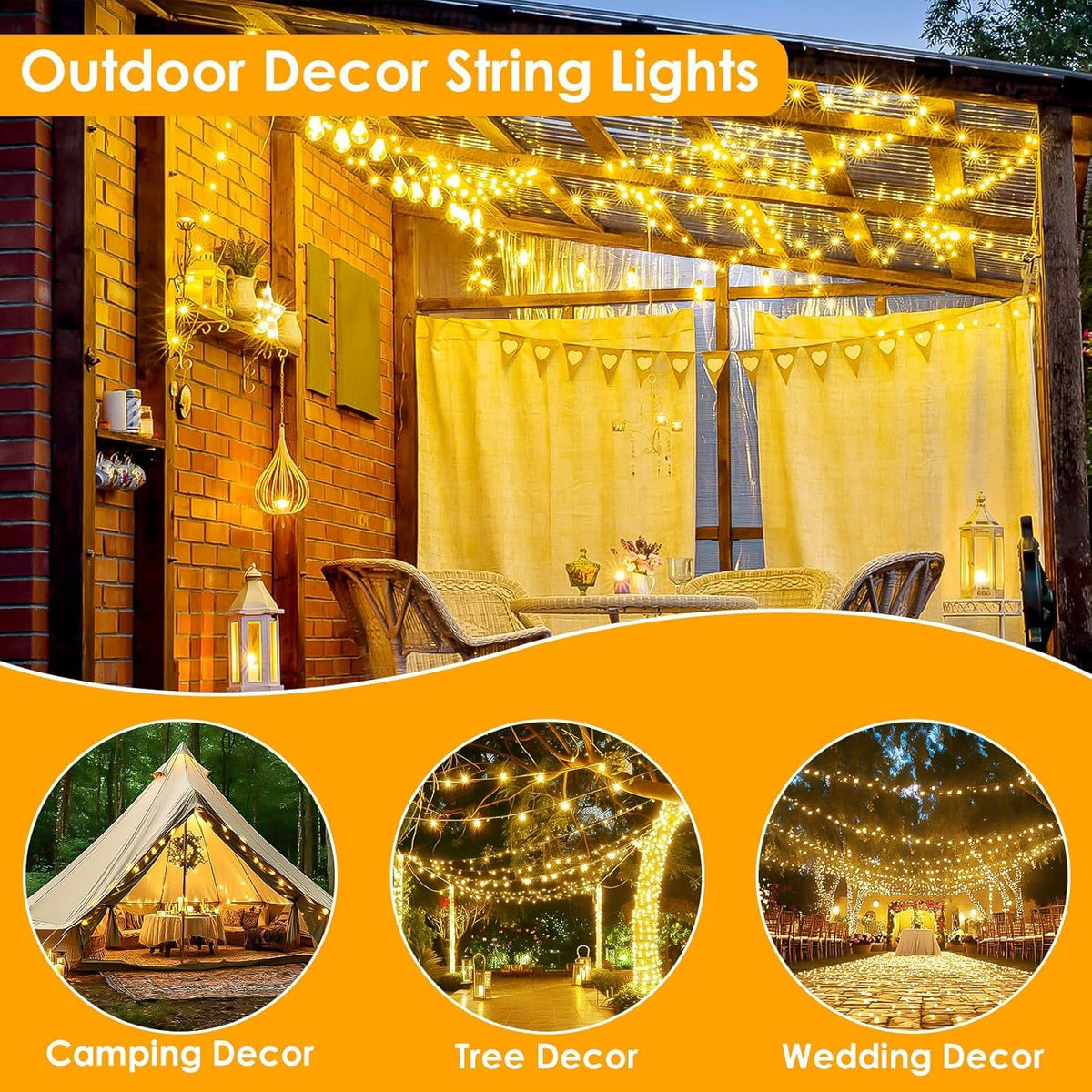 BHCLIGHT warm white glow enhances celebrations and cozy evenings