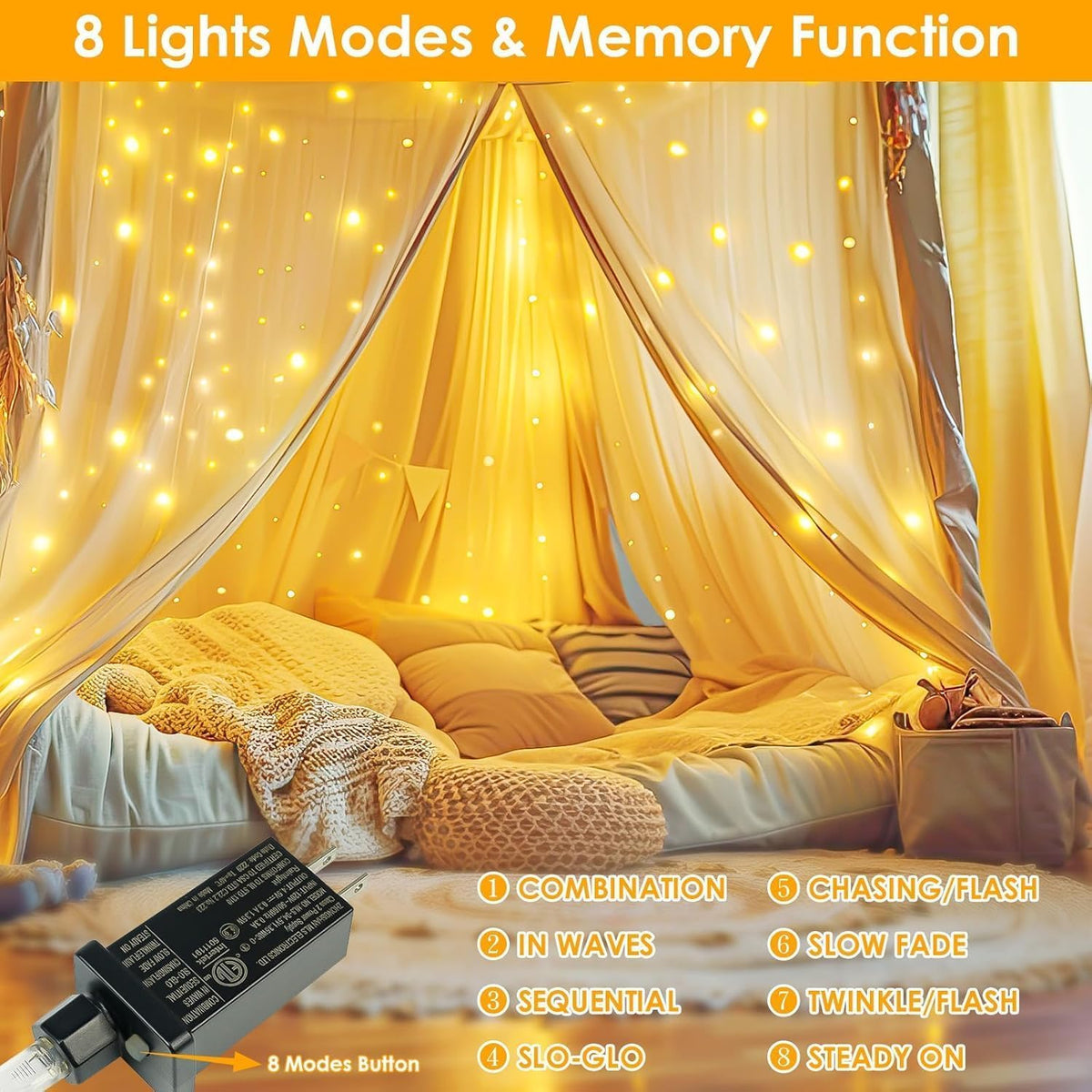 BHCLIGHT warm white twinkle lights brighten holidays and celebrations with soft glow